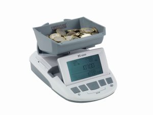 contadora de monedas y billetes por peso