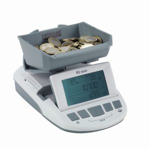 contadora de monedas y billetes por peso